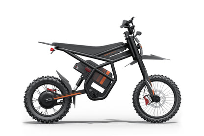 GT54 Pro Electric Mini Motorbike black kids and adults off-road bike side view